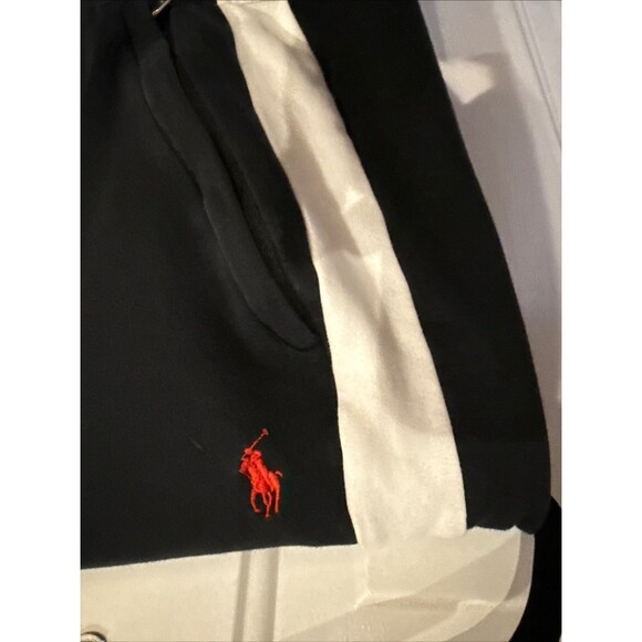 BIG & TALL Polo Ralph Lauren Full Zip Track Suit Mens 2XLT Black W/White Stripes - Picture 10 of 16